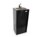 Mobiles Waschbecken mit integriertem Wasserhahn für Camping und Marktstände, ideal für die mobile Wasserversorgung. Robuste Konstruktion, geeignet für Frisch- und Grauwasserkanister. Perfekt für Bulli- und Transporter-Ausbauprojekte.