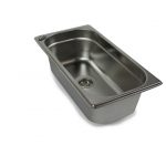 Edelstahl-Waschbecken für mobile Wasserversorgung, ideal für Camping und Fahrzeugausbau. Perfekt für Frischwasser- und Abwassersysteme, geeignet für Vans und Marktstände.