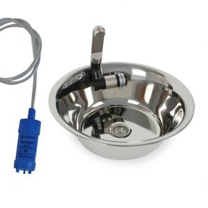 Edelstahl-Waschbecken mit Wasserpumpe für mobile Wasserversorgung, ideal für Camping, Transporter und Marktstände. Perfekt für frisches Wasser und einfache Installation.