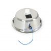 Edelstahl-Wassertank mit Anschluss für mobile Wasserversorgung, ideal für Camping, Van-Umbauten und Marktstände. Kompatibel mit verschiedenen Pumpen, bietet eine praktische Lösung für fließendes Wasser unterwegs.
