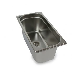 Edelstahl-Waschbecken für mobile Wasserversorgung, ideal für Camping und den Ausbau von Bullis oder Transportern. Perfekt geeignet für frisches Wasser und graue Wasserentsorgung, ergänzt durch passende Pumpen und Zubehör.