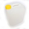 Transparenter Wasserkanister mit gelbem Schraubverschluss, ideal für mobile Wasserversorgung beim Camping oder in Transportern. Perfekt für Frisch- und Grauwasseranwendungen.