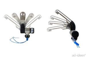 Moderne Wasserarmatur für mobile Wasserversorgung, ideal für Campingbedarf und den Ausbau von Bullis oder Transportern. Flexibles Design mit mehreren Ausläufen, kompatibel mit Frischwasser- und Grauwasserkanistern. Perfekt für Marktstände und verschiedene Anwendungen, auch mit Warmwasserheizungen erhältlich.