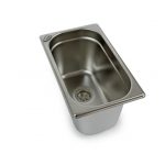 Edelstahl-Waschtisch für mobile Wasserversorgung, ideal für Camping, Bulli- und Transporter-Ausbau. Perfekt für Frisch- und Grauwasseranwendungen, robust und langlebig.