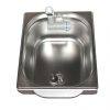 Mobiles Edelstahlwaschbecken mit Wasserhahn für Camping und Transporter, ideal für die mobile Wasserversorgung, geeignet für Frisch- und Grauwasserkanister, auch für Marktstände und Outdoor-Aktivitäten.