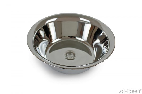 Edelstahl Waschbecken für mobile Wasserversorgung, ideal für Camping, Bulli- und Transporterausbau. Robuste Bauweise und geeignet für frisches Wasser. Perfekt für unterwegs oder Marktstände.