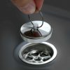 Edelstahl-Abflussdeckel mit Halterung, ideal für mobile Wasserversorgungssysteme im Campingbereich, passend für Waschbecken in Bullis und Transportern.