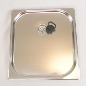 Edelstahl-Waschbecken mit Ablauföffnung und Stopfen, ideal für mobile Wasserversorgung im Campingbedarf, Bulli-Ausbau und Marktstände. Perfekt für die Installation in Transportern und Wohnmobilen.