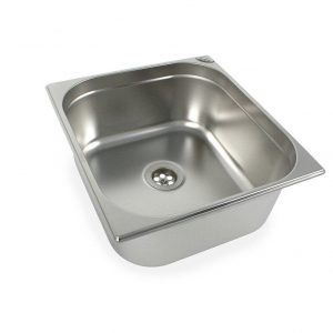 Edelstahl-Waschbecken für mobile Wasserversorgung, ideal für Camping und Van-Umbauten, kompatibel mit Frischwasser- und Grauwassertanks sowie Pumpensystemen. Perfekt für Anwendungen im Freien und Marktstände.
